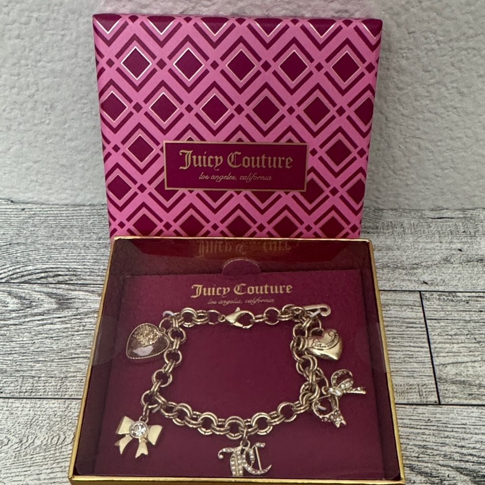 Juicy Couture Gold Charm Bracelet New In Box